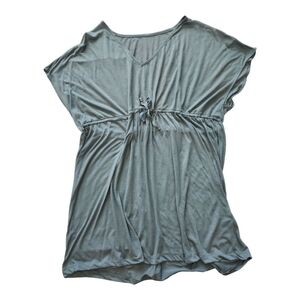 Sheer Green Cinch Top - Oversized XS